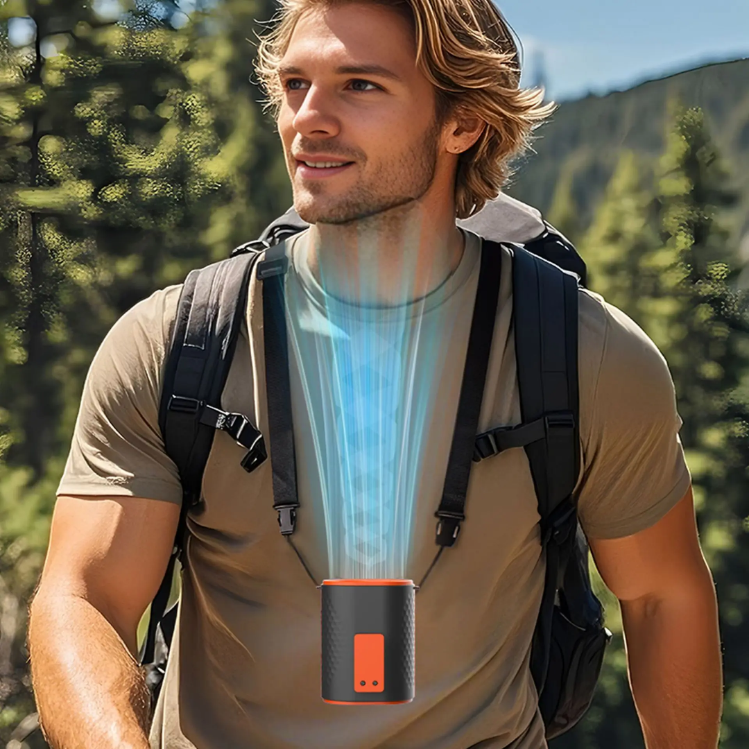 "2 pieces "Ultra-Portable Waist Fan with Integrated LED & Personal Cooling - Family Nest