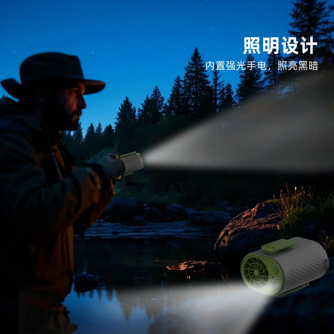 "2 pieces "Ultra-Portable Waist Fan with Integrated LED & Personal Cooling - Family Nest