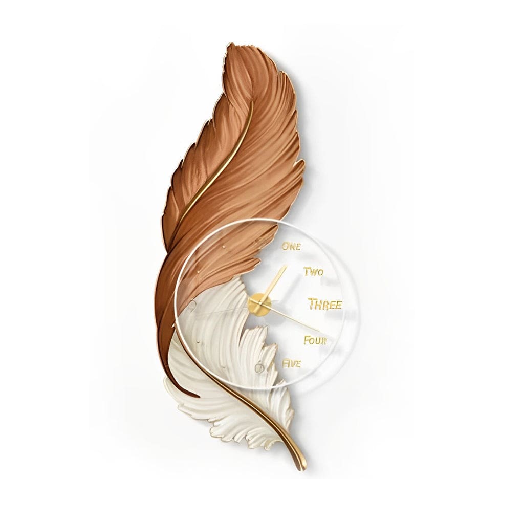 Ethereal Feather LED Wall Clock - Family Nest