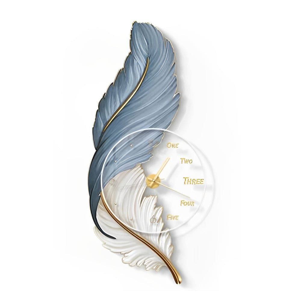 Ethereal Feather LED Wall Clock - Family Nest
