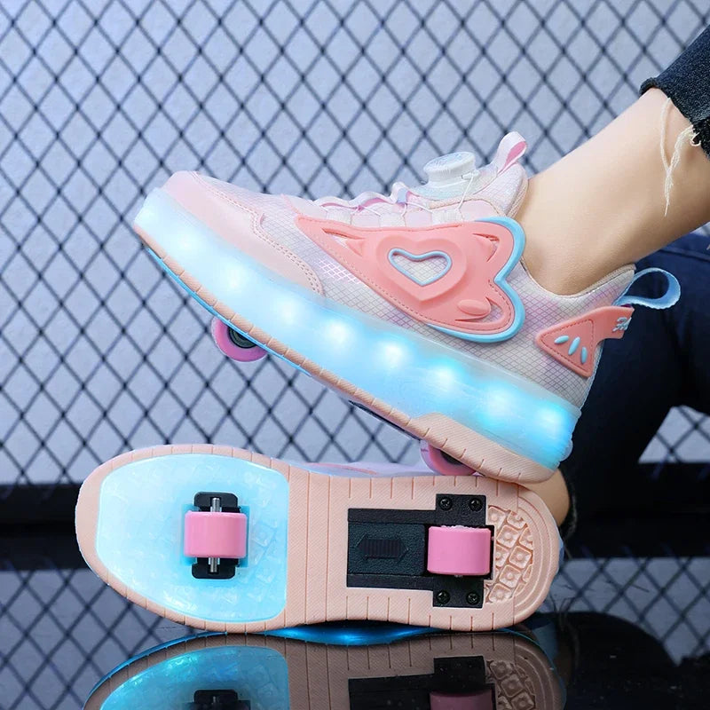 "ORIGINAL "  GlideShift™ | 2-in-1 LED Light-Up Roller Sneakers - Family Nest