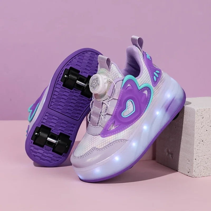 "ORIGINAL "  GlideShift™ | 2-in-1 LED Light-Up Roller Sneakers - Family Nest