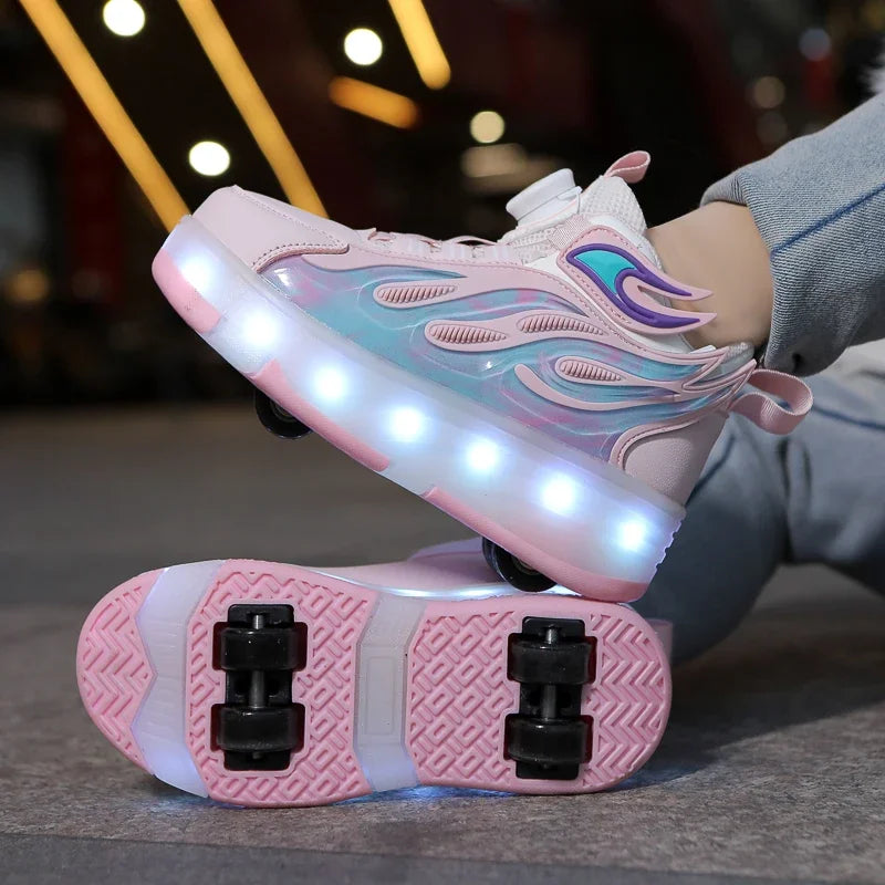 "ORIGINAL "  GlideShift™ | 2-in-1 LED Light-Up Roller Sneakers - Family Nest