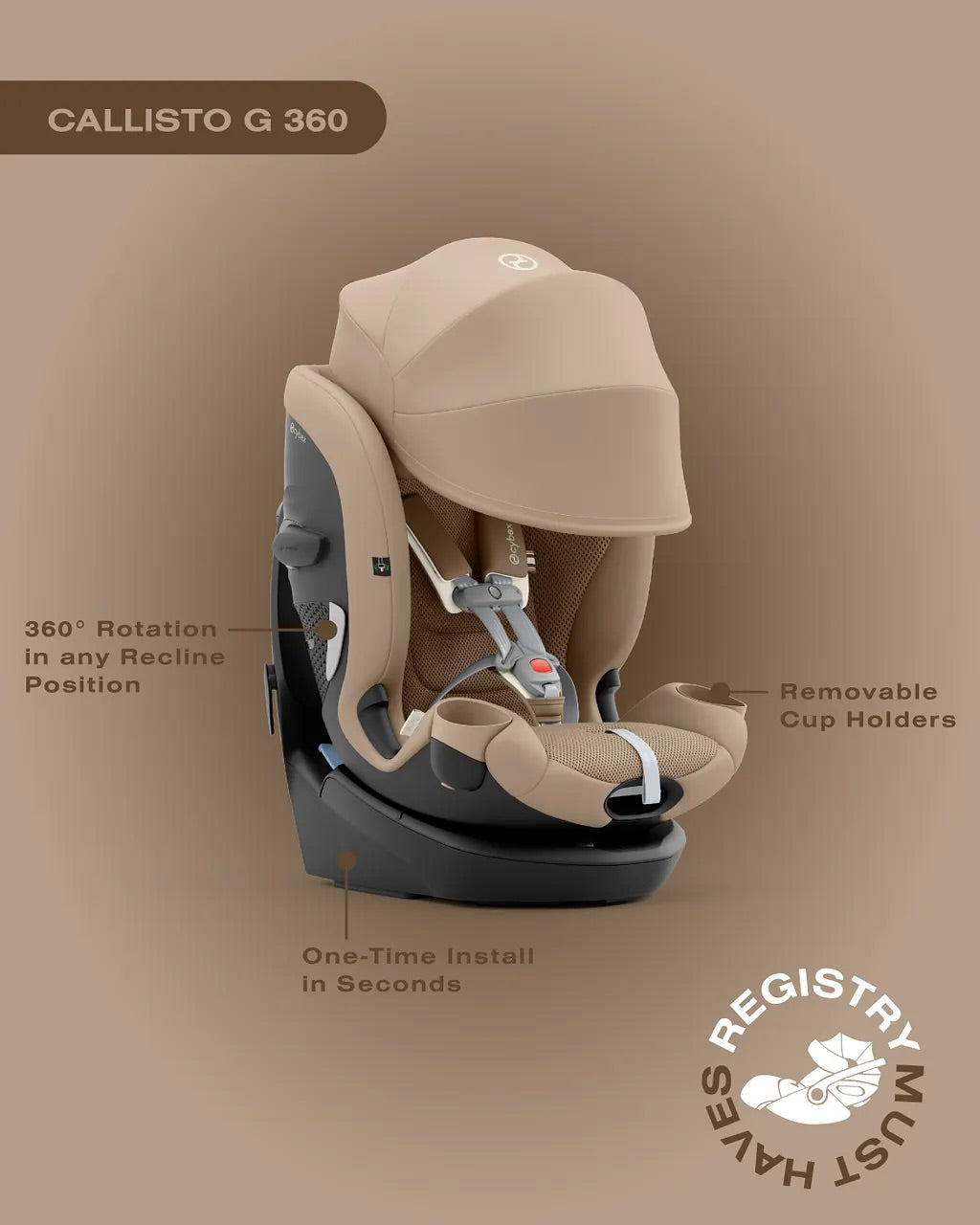 Premium I-Size ISOFIX 360° Rotating Car Seat: Newborn to 12 Years - Family Nest