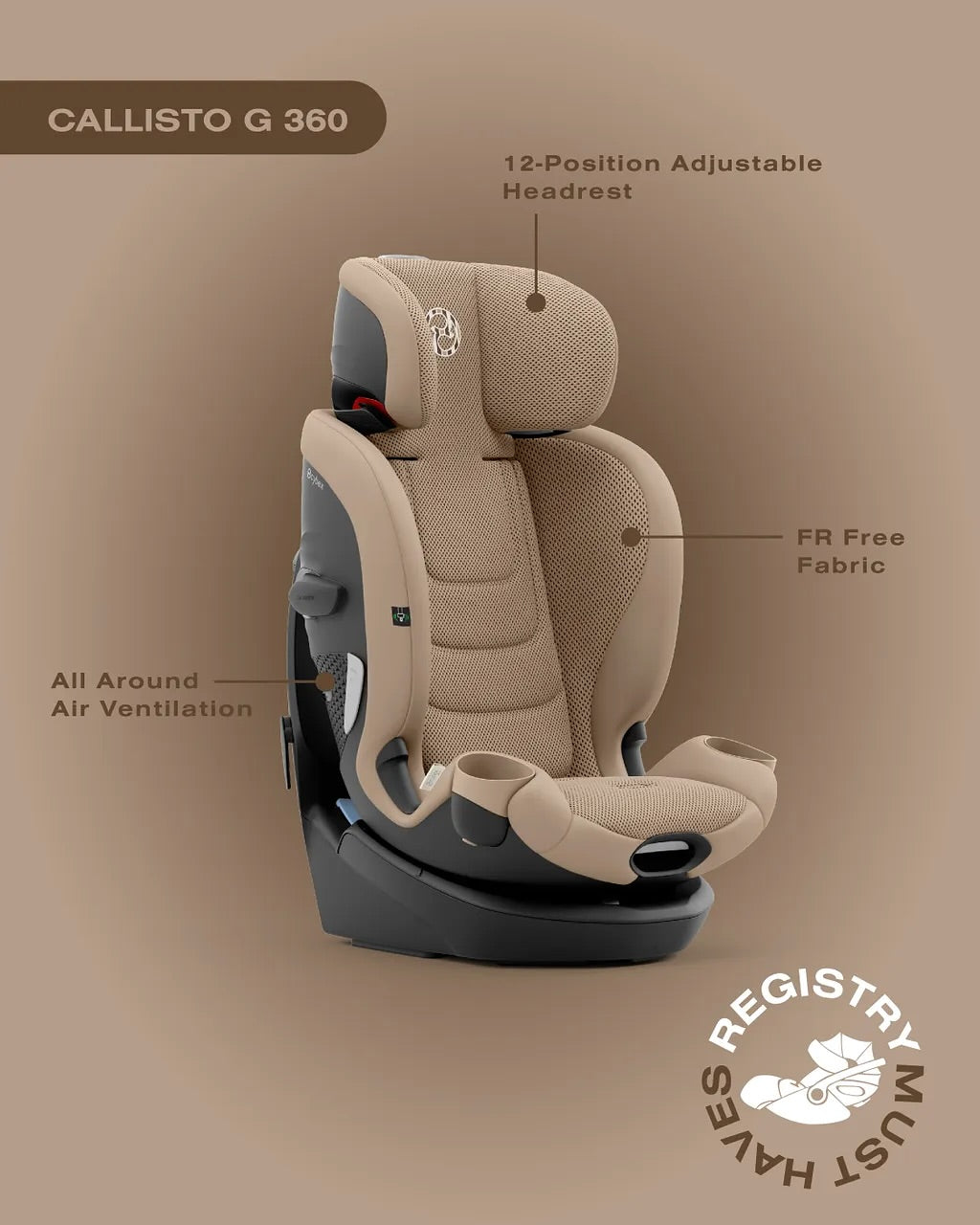Premium I-Size ISOFIX 360° Rotating Car Seat: Newborn to 12 Years - Family Nest