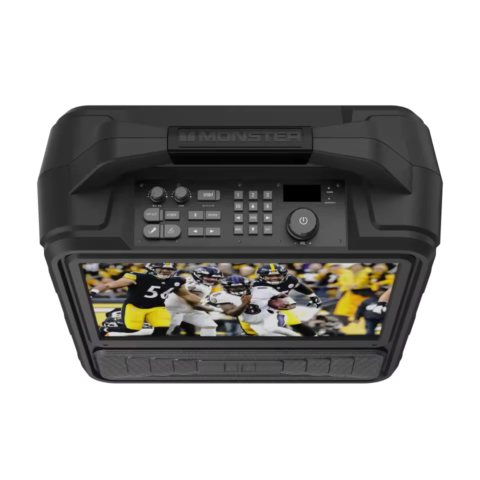 Monster Vision 2: Portable 15.6" HD TV & Bluetooth Speaker | All-in-One Outdoor Entertainment System