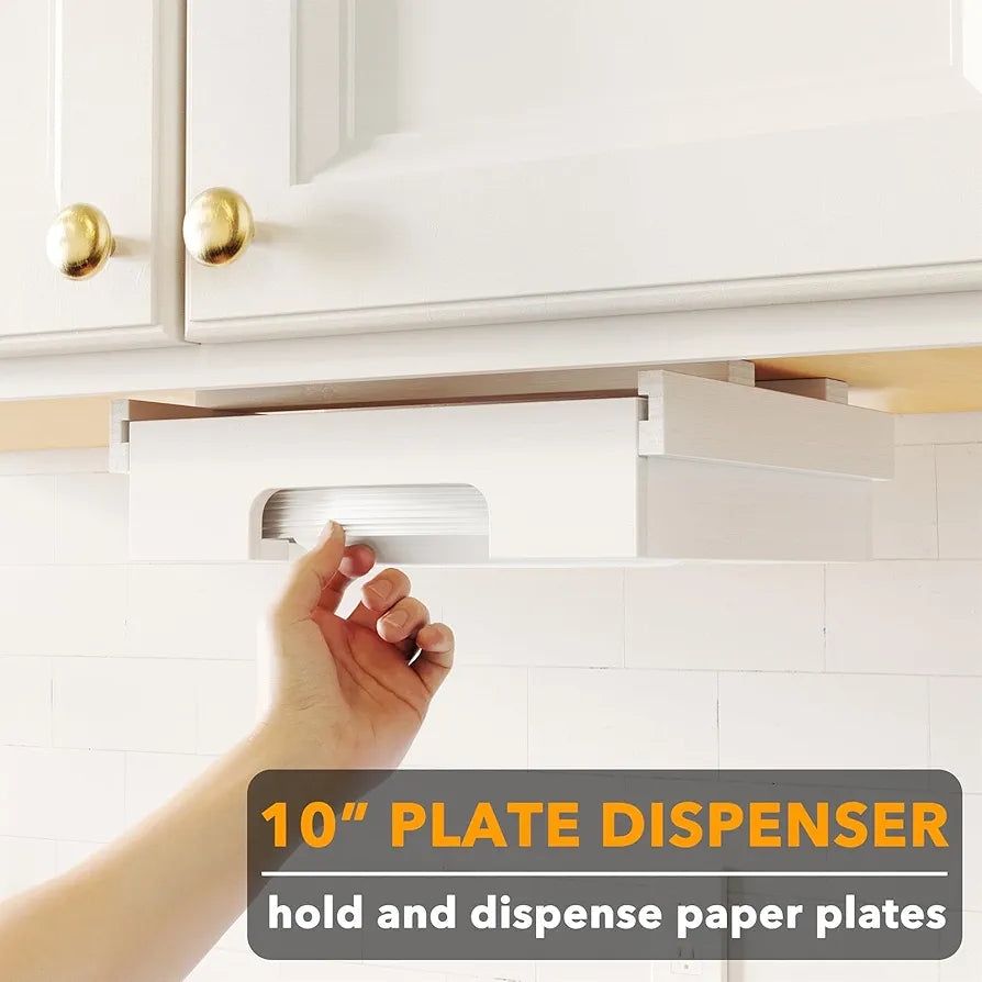LuxeStack™ | Under-Cabinet Paper Plate Dispenser
