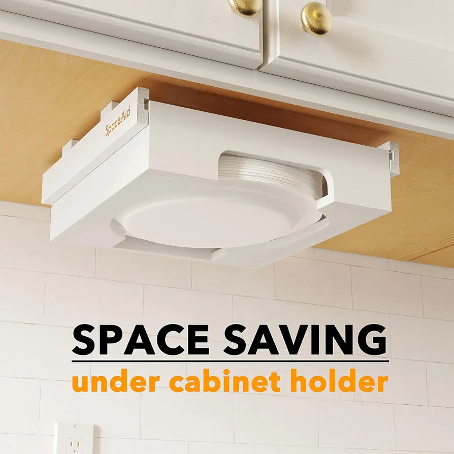 LuxeStack™ | Under-Cabinet Paper Plate Dispenser
