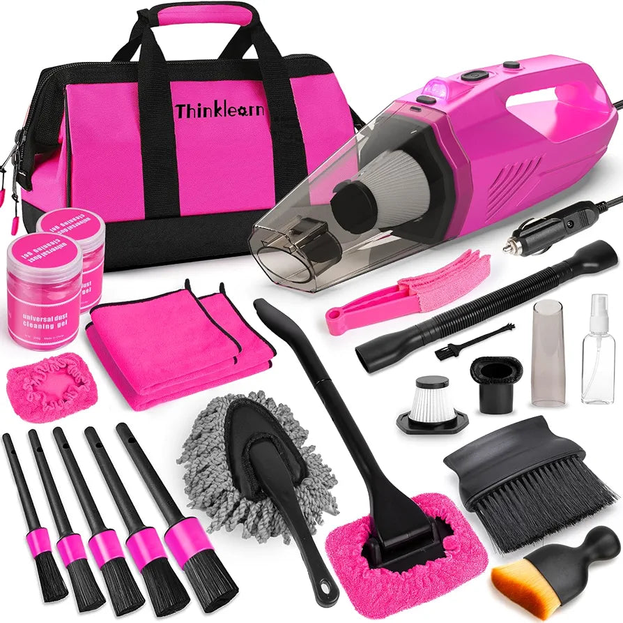 Elite Pink Detailing King: 20-Piece Full Interior & Exterior Care Kit