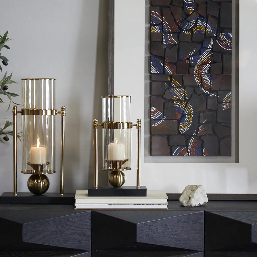 Elysian Gold Hurricane Lamp